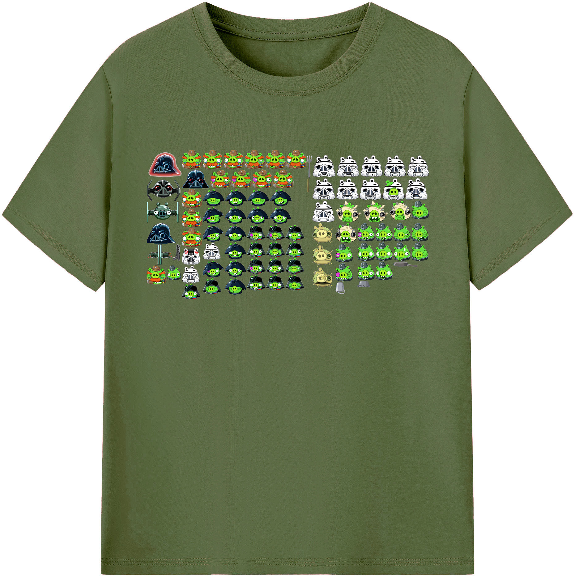 （画像用） Angry Birds アングリーバード 綿100％半袖Tシャツ（フロントプリント）
